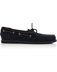 Gianvito Rossi - Vandèe Suede Boat Shoes - Lyst