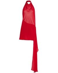 Sloan - Exclusive Georgette Scarf Mini Dress - Lyst
