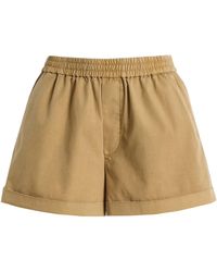 FRAME - X Sotheby's Cuffed Cotton Mini Shorts - Lyst