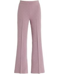 High Sport - Kick Stretch-cotton Knit Cropped Flared Pants - Lyst