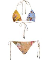 Zimmermann - Patience Spliced Tri Bikini - Lyst