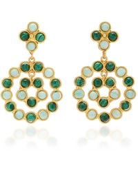 Sylvia Toledano - Flower Candies 22k Gold-plated Malachite And Amazonite Earrings - Lyst