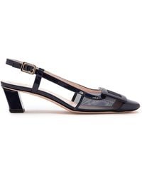 Roger Vivier - Belle Vivier Lacquered Mesh Slingback Pumps - Lyst