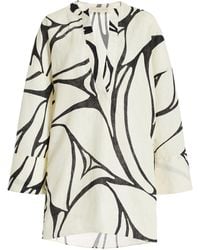 Cala De La Cruz - Siena Linen Tunic Mini Dress - Lyst