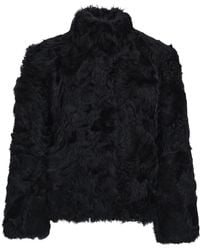 Source Unknown - Lyn Shearling Wool Jacket - Lyst