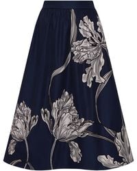 ANDRES OTALORA - Lo Verdadero Printed Stretch-Cotton Midi Skirt - Lyst