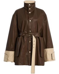 OSSOU - Asha Belted Cotton Coat - Lyst