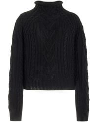 High Sport - Aran Cable-knit Cotton Sweater - Lyst