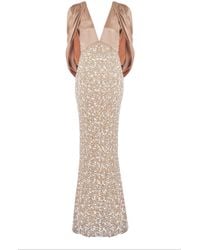 La Fuori - Genevieve Lace Embellished Satin-Mesh Gown - Lyst