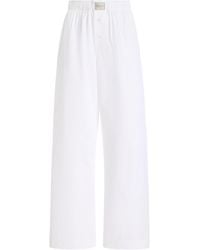 Comme Si - La Boxer Alta Cotton-Poplin Pants - Lyst