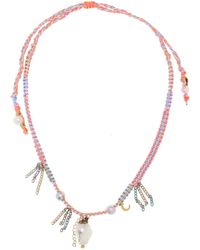 Joie DiGiovanni - Neon Diamond Knotted Silk Multi-stone Necklace - Lyst
