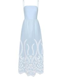 ANDRES OTALORA - Exclusive Y Tu Voz Embroidered Linen Maxi Dress - Lyst