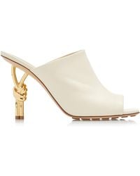 Bottega Veneta - Knot-detailed Leather Mules - Lyst