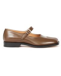 Maison Margiela - Tabi Leather Mary Jane Flats - Lyst