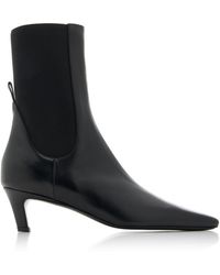 TOTEME - The Mid Heel Leather Boots - Lyst