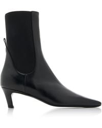 TOTEME - The Mid Heel Leather Boots - Lyst