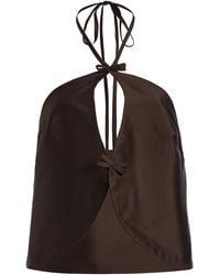 Marlies Grace - Exclusive Celeste Taffeta Halter Top - Lyst