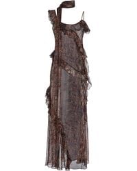 Siedres - Exclusive Monica Printed Chiffon Maxi Dress - Lyst