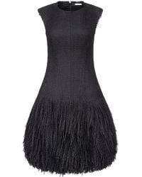 FFORME - One-shoulder Long-sleeve Lace Side Slit Gown - Lyst