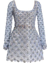Oscar de la Renta - Embellished Mini Cocktail Dress - Lyst