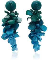 Oscar de la Renta - Wooden Flower Earrings - Lyst