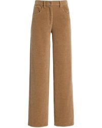 The Row - Clair Corduroy Mid-Rise Straight-Leg Jeans - Lyst