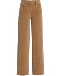 The Row - Clair Corduroy Mid-Rise Straight-Leg Jeans - Lyst