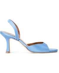 STAUD - Brigitte Satin Slingback Sandals - Lyst