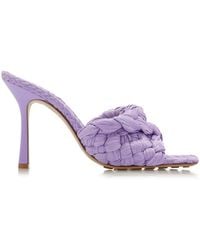Bottega Veneta - Stretch Raffia Sandals - Lyst