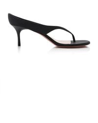 AMINA MUADDI - Alexander Thong Satin Slippers - Lyst