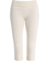 ÉTERNE - Foldover Jersey Capri Leggings - Lyst