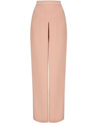 DI STAVNITSER - Origami Pleated Crepe Wide-Leg Pants - Lyst