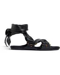 KHAITE - Boden Leather Sandals - Lyst