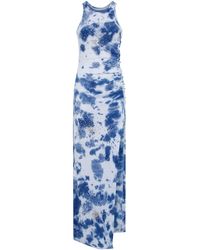 DES_PHEMMES - Exclusive Crystal-embellished Tie-dyed Cotton Midi Dress - Lyst
