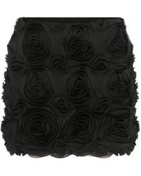 Ila - Rosemary Rosette-Detailed Crepe Mini Skirt - Lyst