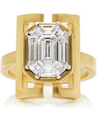 Sylva & Cie - Kelly Mosaic 18k Yellow Gold Diamond Ring - Lyst
