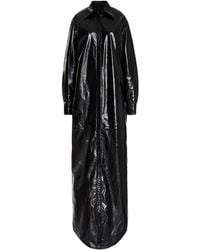 Brandon Maxwell - The Adelle Glazed Leather Midi Dress - Lyst