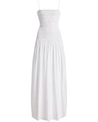 Matteau - Exclusive Shirred Cotton Drop-Waist Maxi Dress - Lyst