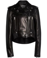 Balenciaga - Leather Biker Jacket - Lyst