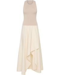 St. Agni - Knit And Cotton Midi Dress - Lyst
