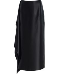 The Row - Athalia Silk Satin Maxi Skirt - Lyst