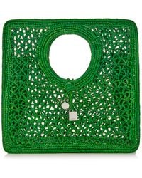 Jacquemus - Le Petit Carre Spiaggia Raffia Tote Bag - Lyst