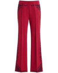 High Sport - Scroll Cotton-Blend Cropped Flared Pants - Lyst