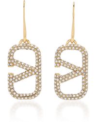 Valentino - Garavani Gold-plated Strass Earrings - Lyst