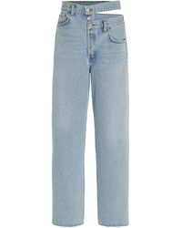 Agolde - Broken Waistband Rigid High-rise Wide-leg Jeans - Lyst
