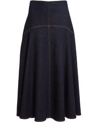 Jacquemus - The De-Nîmes Triangle Denim Midi Skirt - Lyst