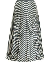 Alaïa - Pleated Optical-effect Crepe Midi Skirt - Lyst