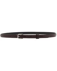 TOTEME - Slim Lizard-Embossed Leather Belt - Lyst