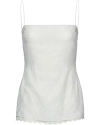Magda Butrym - Broderie Anglaise Cotton-Linen Top - Lyst