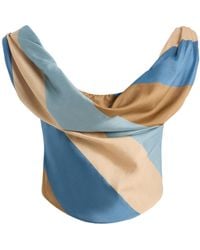 STAUD - Exclusive Olivia Silk Top - Lyst